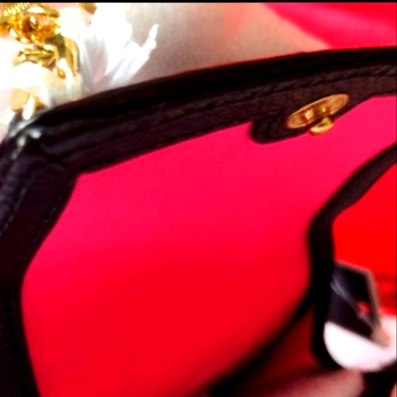 Juicy Couture Black Velvet Wallet Gold Hardware 3  Zippered Compartments 👛 NWT - Picture 3 of 9